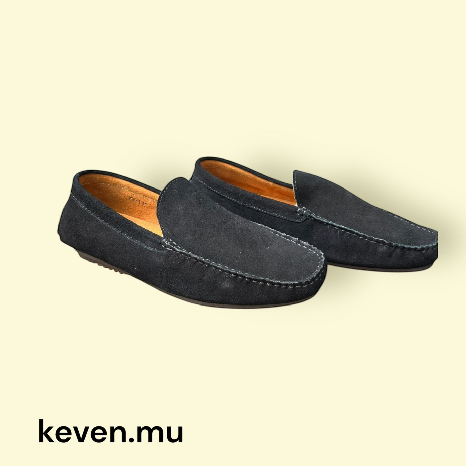 Navy Suede Driving Moccasins - men's shoes online delivery Mauritius