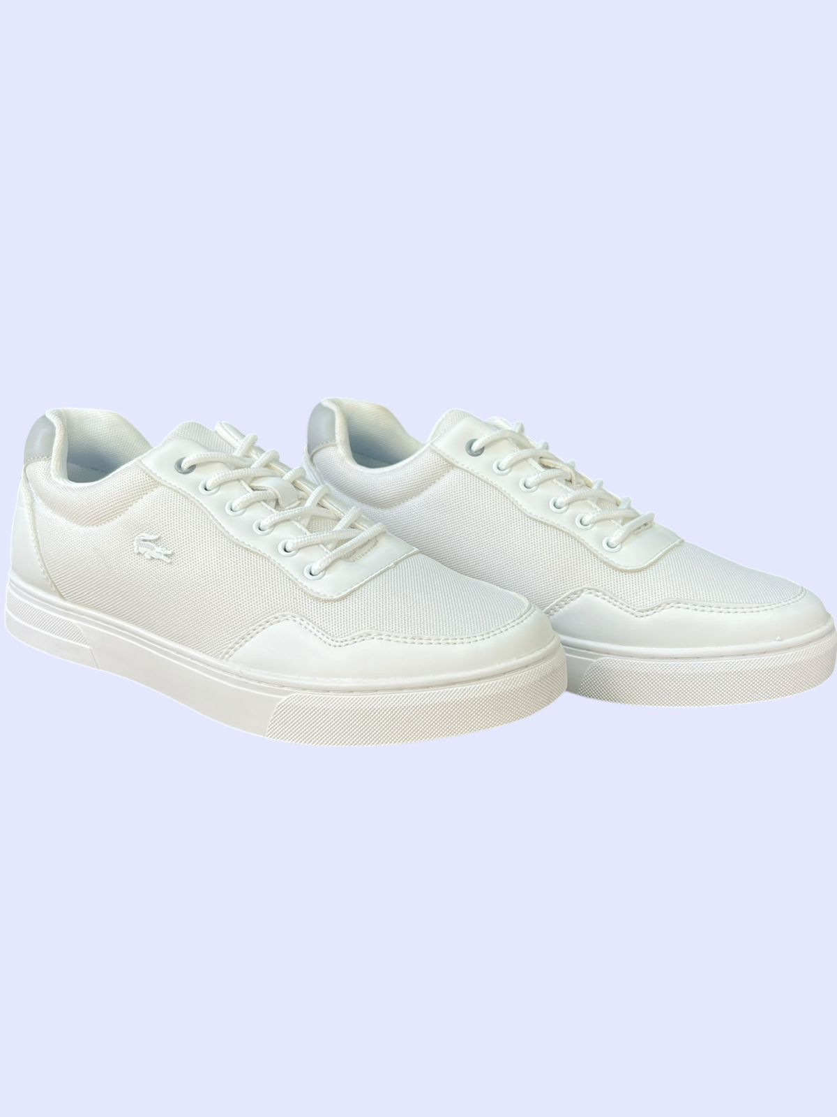 White Canvas Casual Sneakers - men's shoes online delivery Mauritius